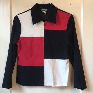 Cute block pattern light jacket